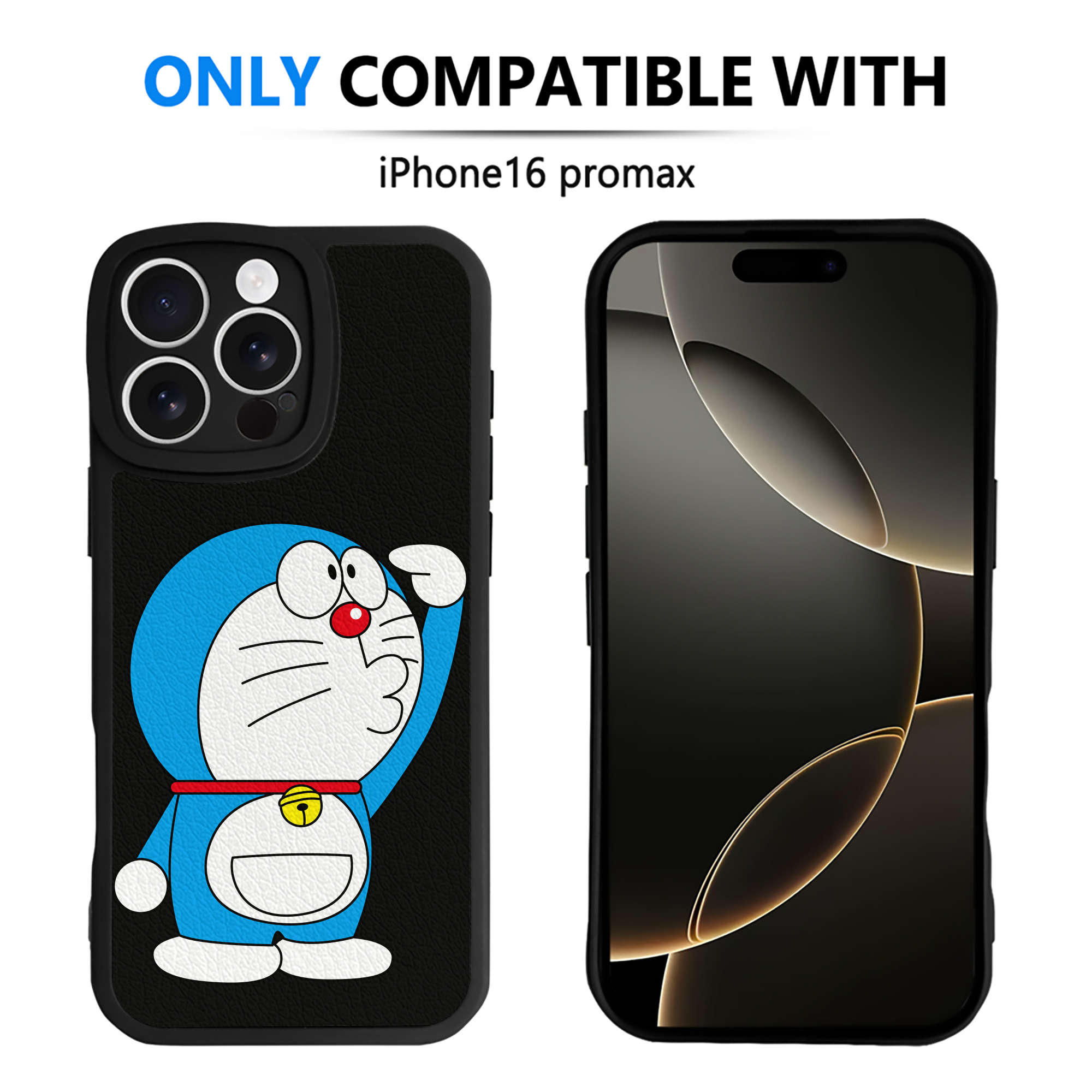 （画像用） ドラえもん Doraemon 【iPhone 16シリーズ対応】シリコンスマホケース（レザー調） 材質：シリコン
